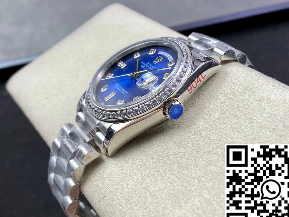 Date Blue 36MM Dial M128396TBR-0008 Diamond GM Factory Day Rolex 0225